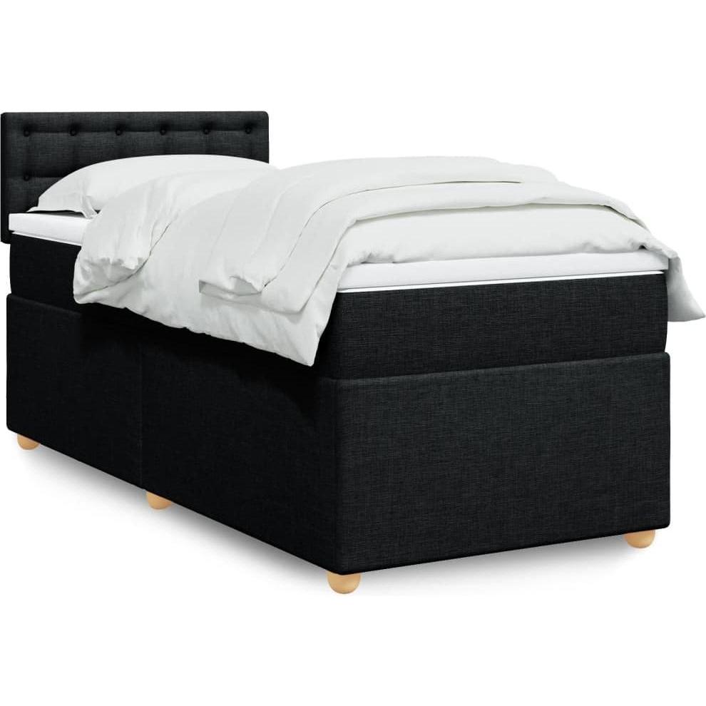VidaXL, Bett, Bo x springbett mit Matratze 90 x 190 cm Stoff (90 x 190 cm)