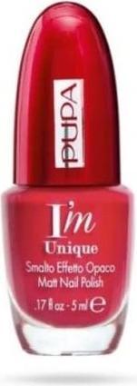 Immagine prodotto False PUPA T-M I'M UNIQUE Smalto Eff Matt 001 (Rosso peperoncino irresistibile, Smalto per unghie effetto gel)