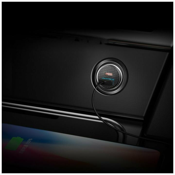 Produktbild Baseus Circular Plastic A+C 30W PPS Car Charger Black