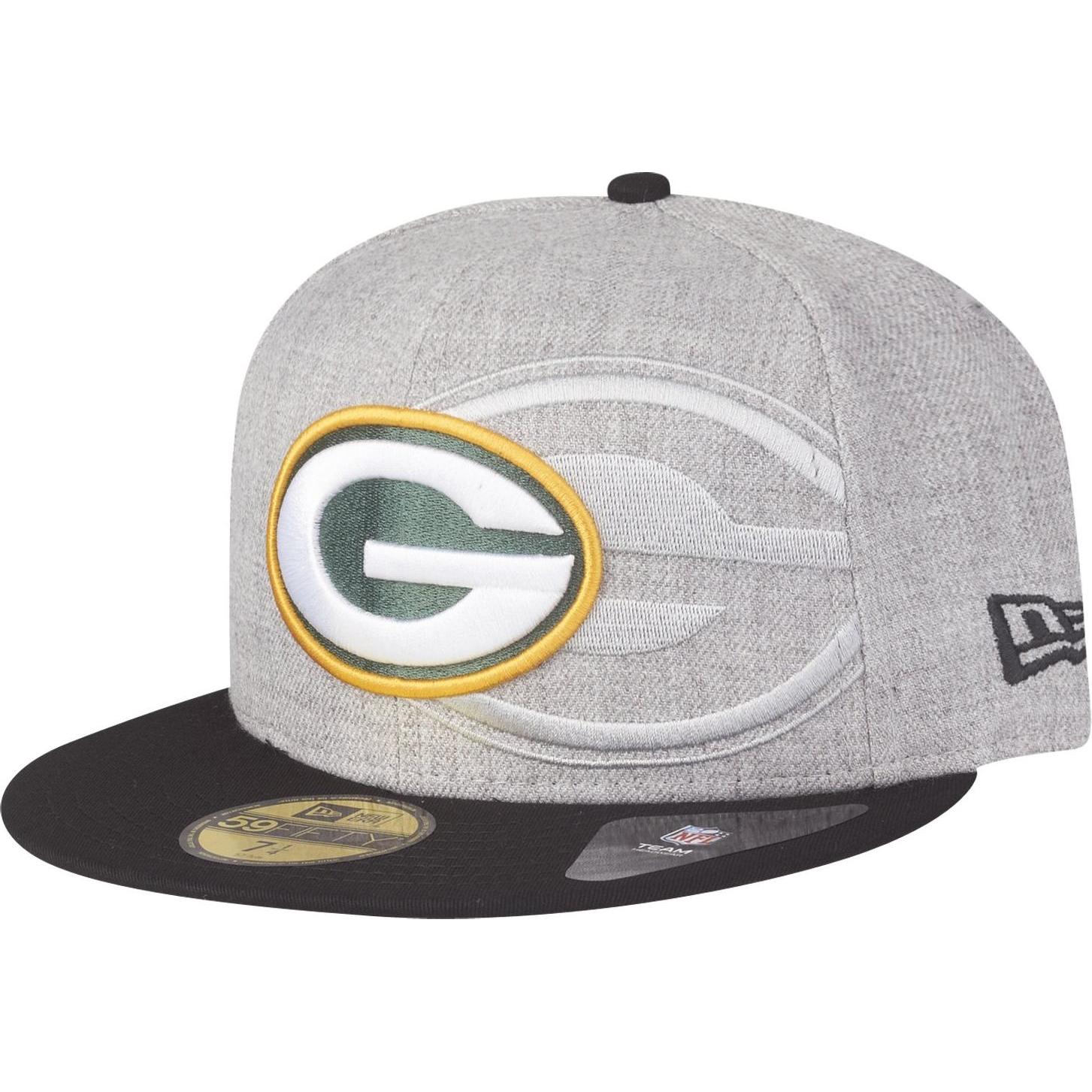 New Era, Herren, Cap, 59Fifty Cap - SCREENING Green Bay Packers - 7 7/8, Grau, (7 7/8)