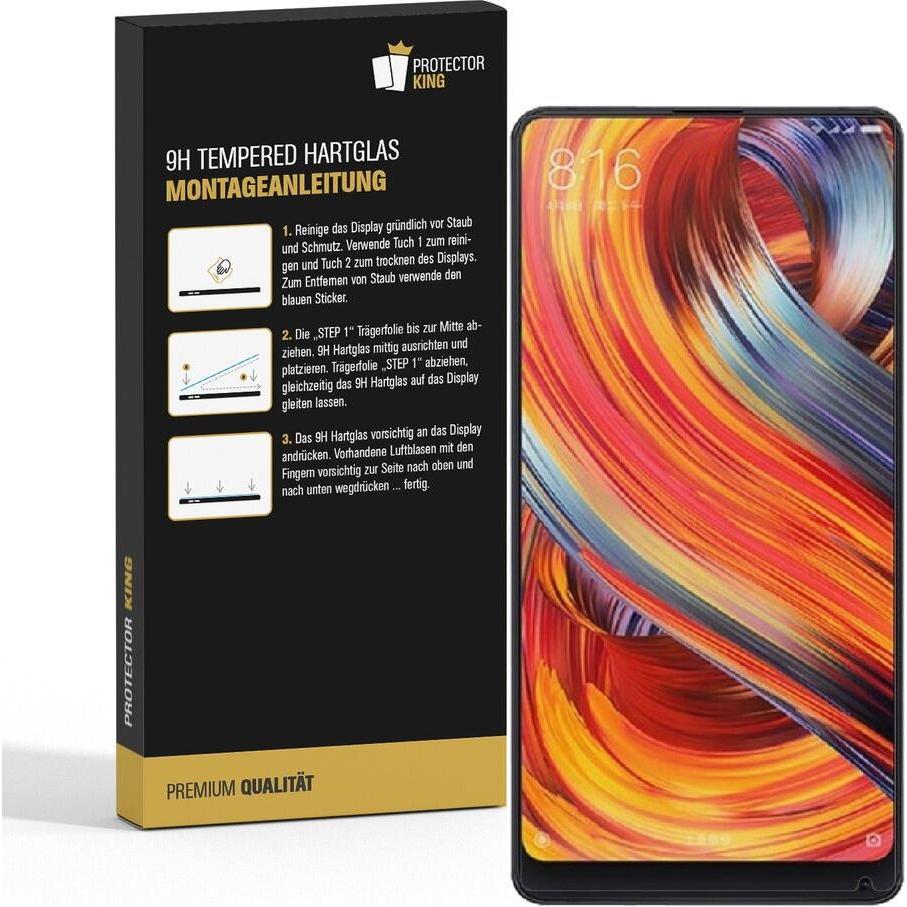 Thumbnail - Protectorking 1x echtes Tempered 9H Panzerhartglas 3D KLAR (1 Stück, Xiaomi Mi Mix 2), Smartphone Schutzfolie