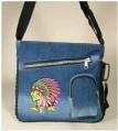 Kögler Jeans Tasche, Motiv Indianderkopf, 29x28cm