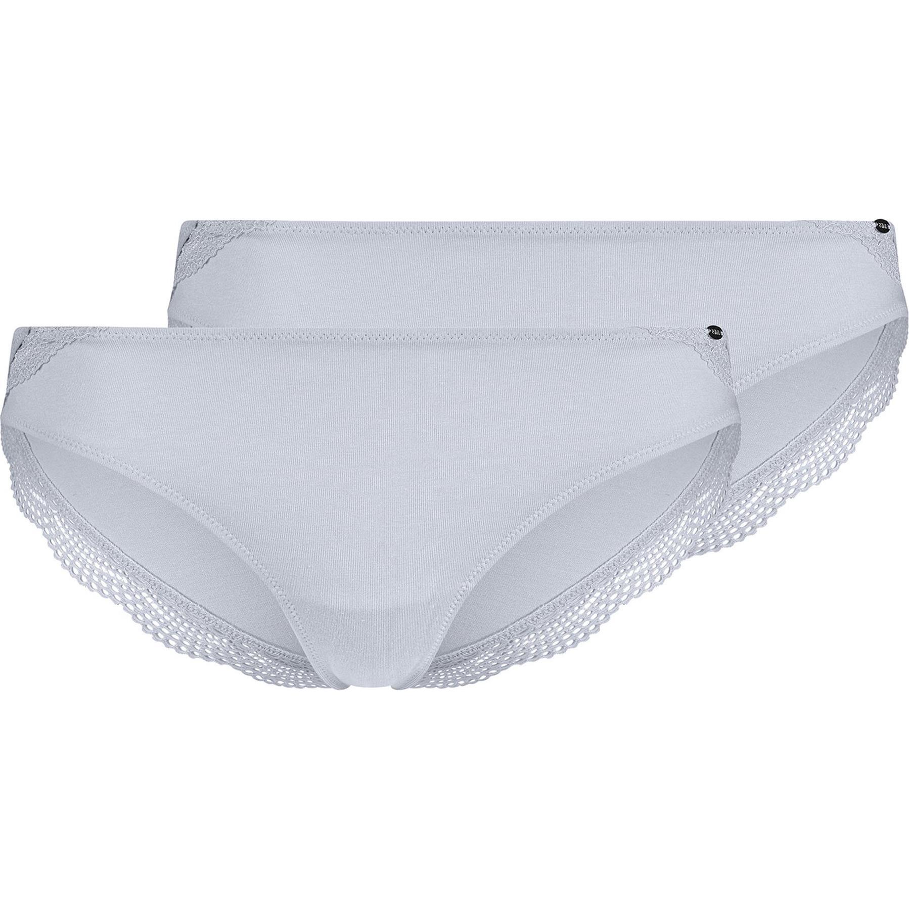Skiny, Damen, Unterhosen, Slip Casual Bequem sitzend Classic Cotton, Weiss, (L, 2er Pack)