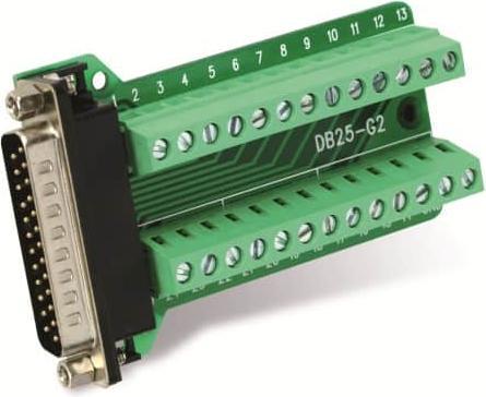 Schraubklemmen, Sub-D Stecker 25-polig