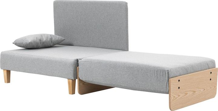 Produktbild En.Casa 1-Sitzer-Schlafsofa Seinlus 81x88x68 cm Hellgrau (1-Sitzer)