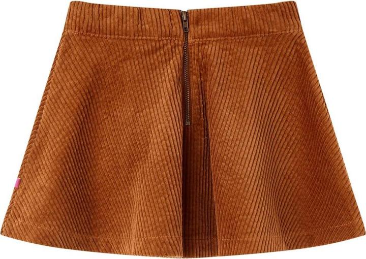 Immagine prodotto vidaXL Gonna per bambini con tasche in velluto a coste cognac 92,Materiale: 100 (92)