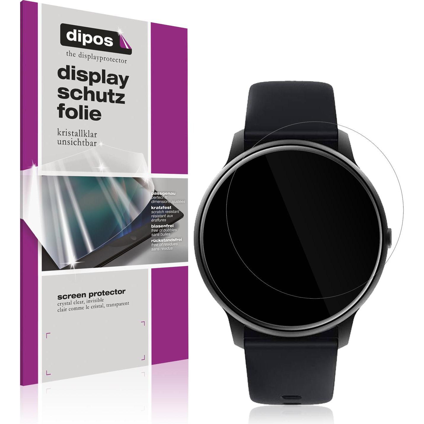 Dipos Displayschutzfolie Crystalclear, Smartwatch Schutzfolie, Transparent