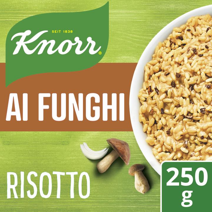 Immagine prodotto Knorr Risotto ai funghi Risotto ai funghi italiani con funghi pregiati Pasto pronto (271 g)