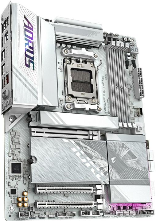 Actual product image Gigabyte X870E AORUS Elite WIFI7 ICE (AM5, AMD X870E, ATX)
