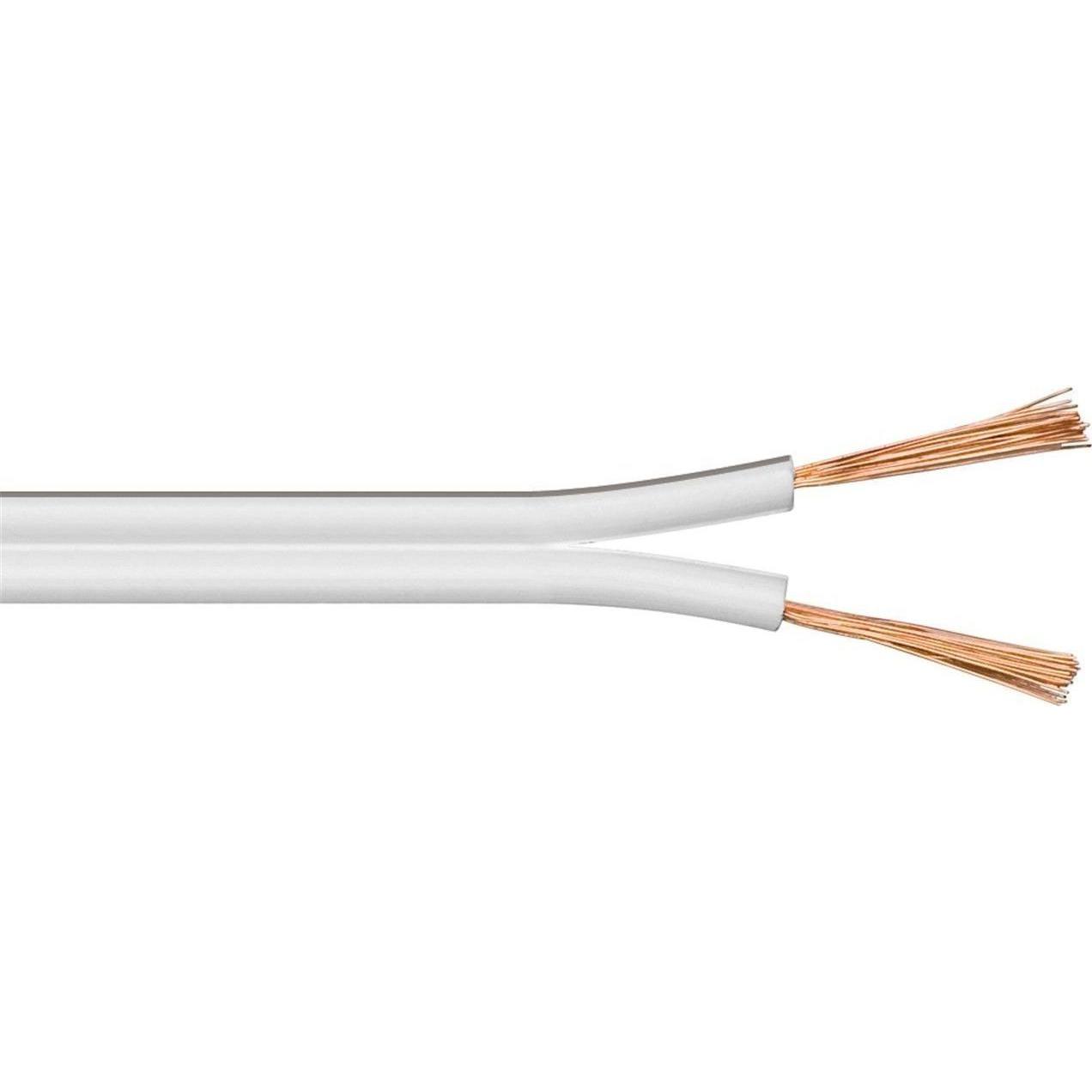 MicroConnect Loudspeaker cable, 50m, white (50 m), Lautsprecherkabel, Weiss