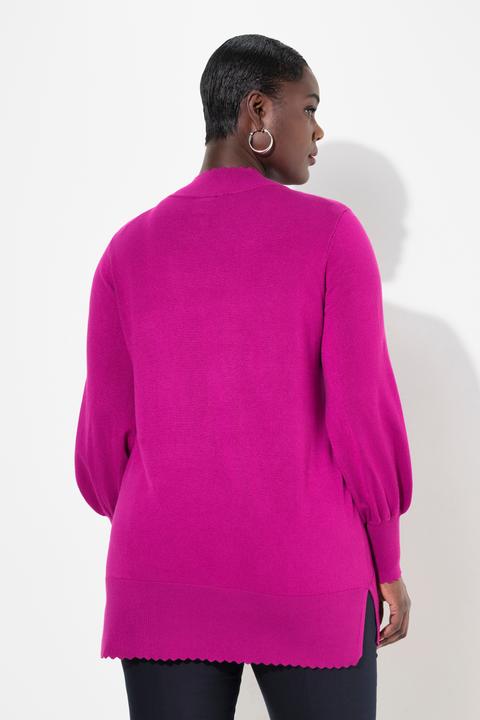Produktbild Ulla Popken Pullover, Muschelsaum, Stehkragen, Langarm (58)