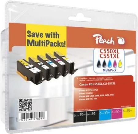 Actual product image Peach CLI-551XL/PGI-550XL Multipack (M, C, Y, PBK, FC)