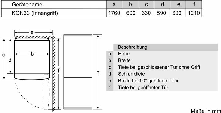 Image du produit Bosch Hausgeräte KGN33NLEB (282 l)
