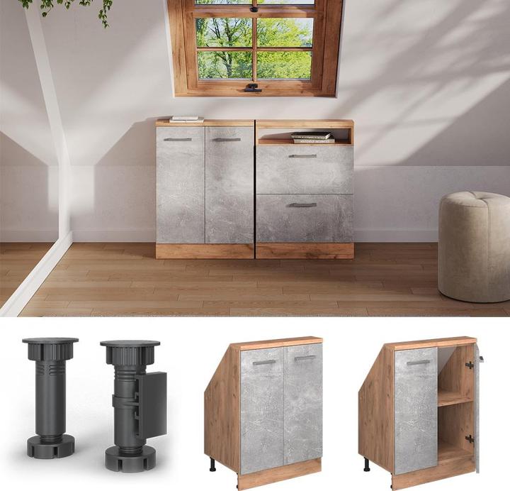 Produktbild Vicco Küchenschrank für Dachschrägen R-Line (60 x 46 x 81.60 cm)