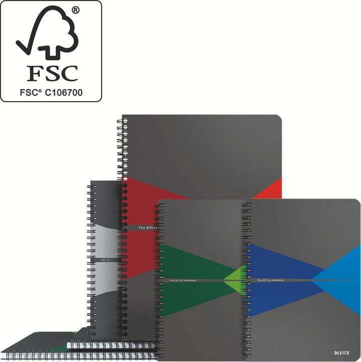 Image du produit Leitz Notebook Office (A4, Quadrillé, Couverture rigide)