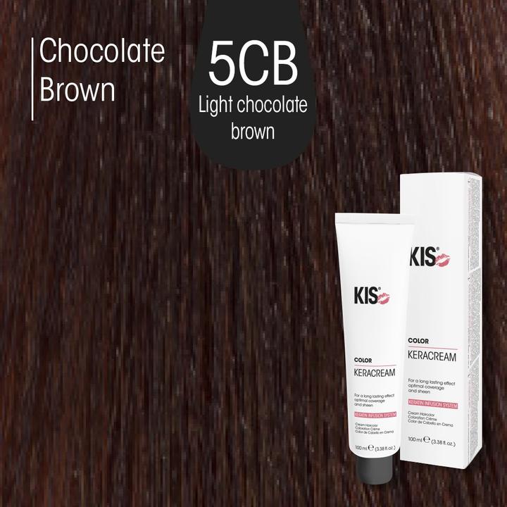 Produktbild KIS Keracream 5CB Bright Chocolate 100ml Farbcreme 100% Grauabdeckung (100% Grauabdeckung)