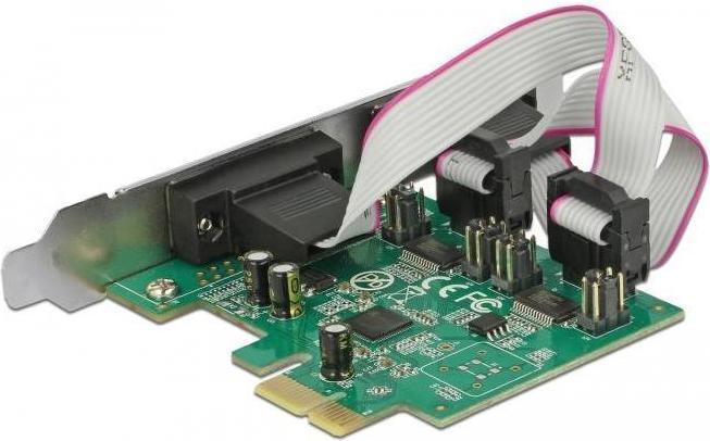 Actual product image Delock PCI Express card > 2 x Serial RS-232 High Speed 921K with power supply