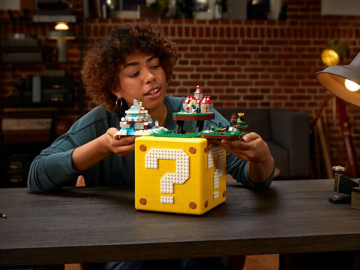 Actual product image LEGO Question Mark Block from Super Mario 64 (71395, LEGO Rare Sets, LEGO Super Mario)