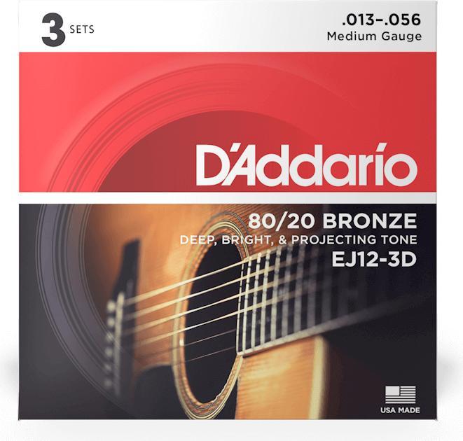 Actual product image D'Addario EJ12-3D (18x, Guitar, 0.06")