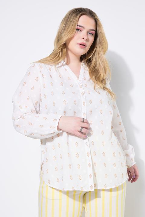 Produktbild Studio Untold Bluse, Loose Shape, Webmuster, Ballon-Langarm (46, 48)