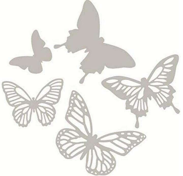 Actual product image Sizzix Thinlits Butterflies Cutting Template Set in a pack of 5 by Sophie Guilar