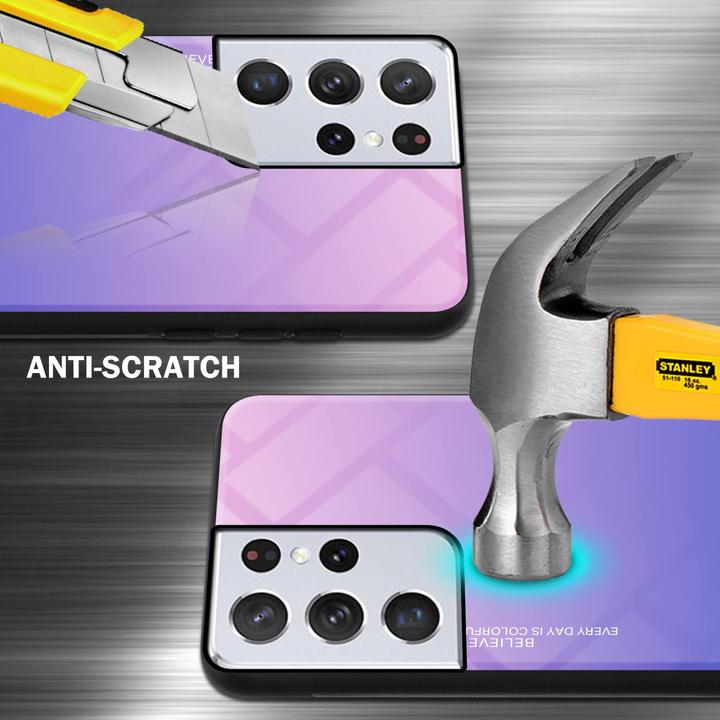 Produktbild Cadorabo TPU 2 Farben Glas Hülle (Samsung Galaxy S22 Ultra)