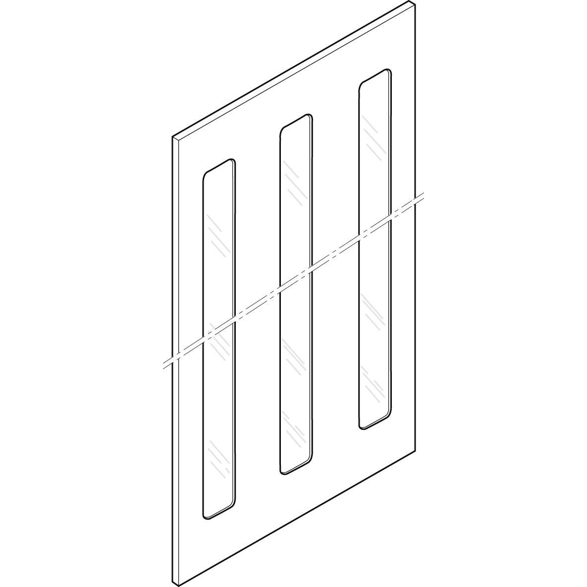 ABN, Verteilerschrank Zubehör, Ersatztür Bauhöhe 9 mit Sichtscheibe GTFP9SB