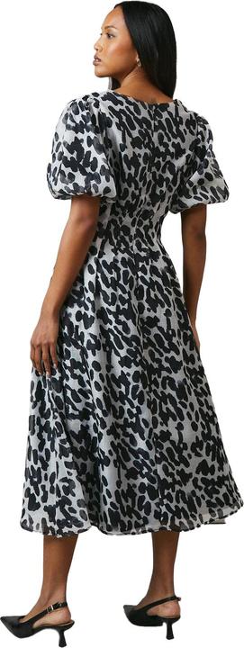 Actual product image Principles Womens/Ladies Animal Print Pleated Puffed Midi Dress (40)