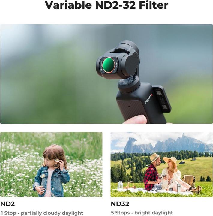 Produktbild K&F Concept 3PCS Filter Kits.CPL+Black Mist 1/4+ND2-32, HD, Anti-Reflection Green Coating, Waterproof and Scratc