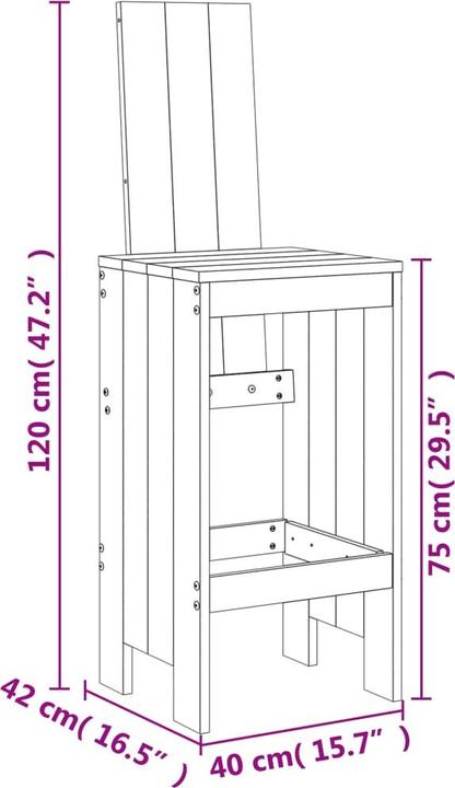 Produktbild vidaXL Barhocker