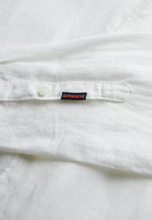 Actual product image Superdry VACATION L/S LINEN SHIRT Heren Overhemd (M)