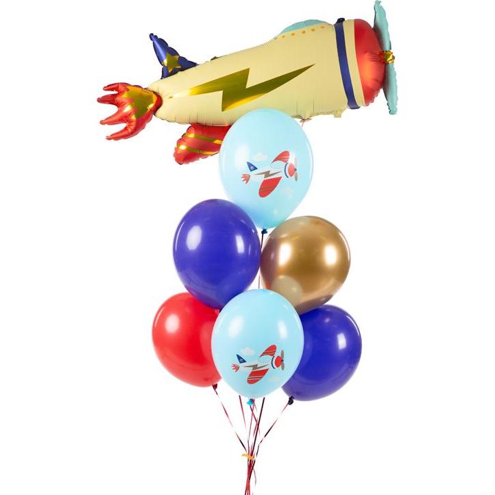Thumbnail - Partydeco Luftballons Flugzeug sortiert (50St.)