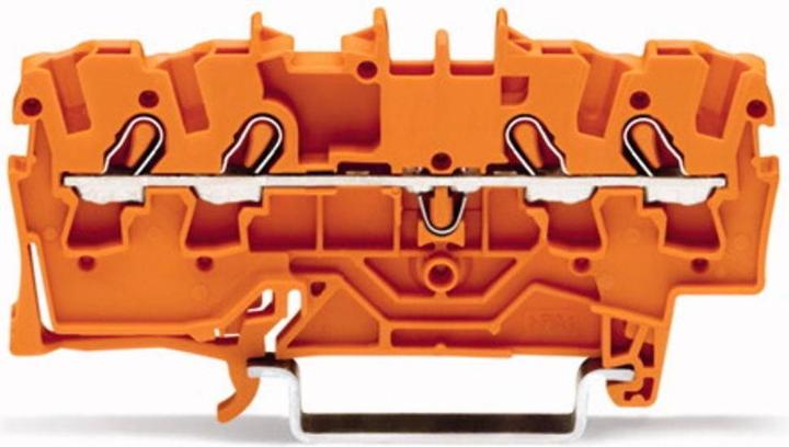 Produktbild Wago DIN-Schienen-Klemmleiste 4x2,5mm2 or.