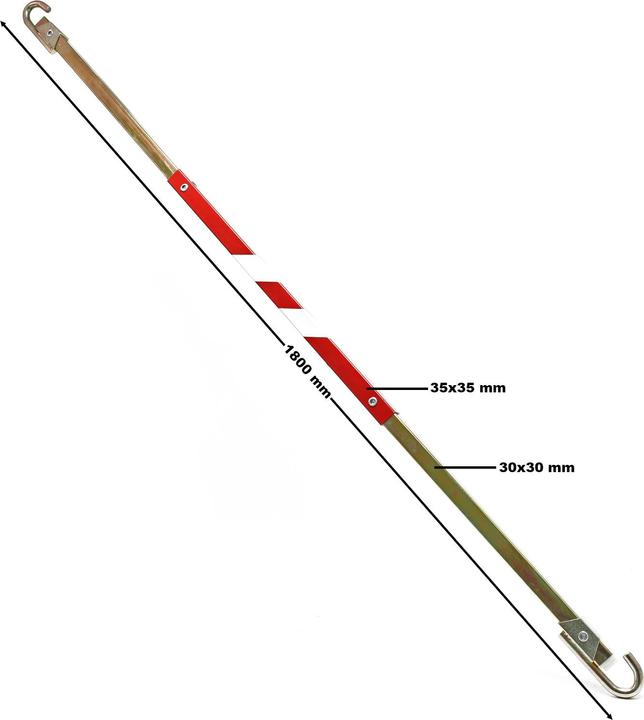Actual product image Wiltec Towing Brace 180 cm up to 2.5 tons Tow Rod Tow Bar Tow Pole Towing Strap Tow Cable Snap-in