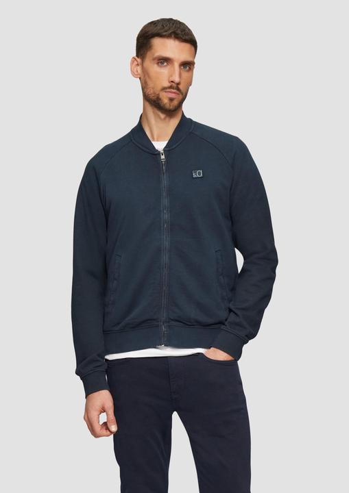 Produktbild s.Oliver Sweatshirt Jacke Jacke mit Garment Dye und Raglanärmeln (M)
