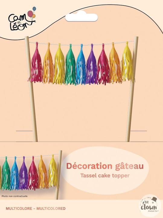 Produktbild P'tit Clown Kuchentopper Happy Birthday Kuchen Deko silber