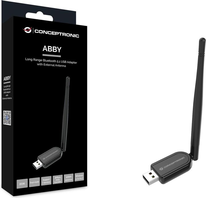 Actual product image Conceptronic Adapter Bluetooth Bluetooth Adapter 5.1 NanoUSB 10-20m black (Channels)
