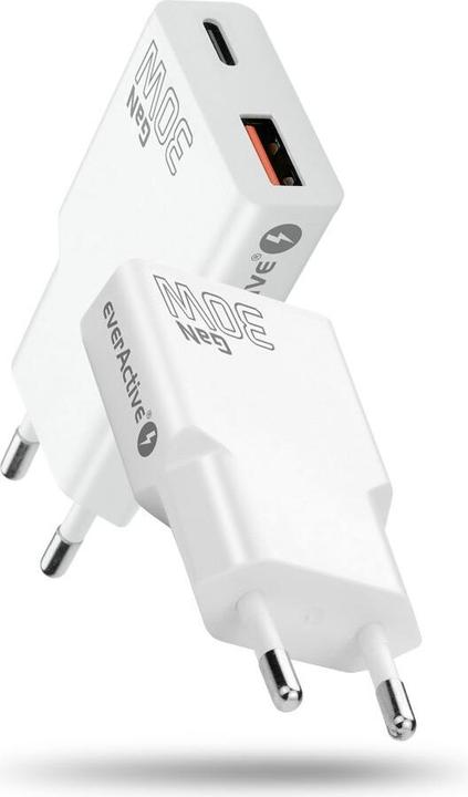 Actual product image Everactive 30-W-Wandladegerät 1 x USB 1 x USB-C (30 W, 2 ports)