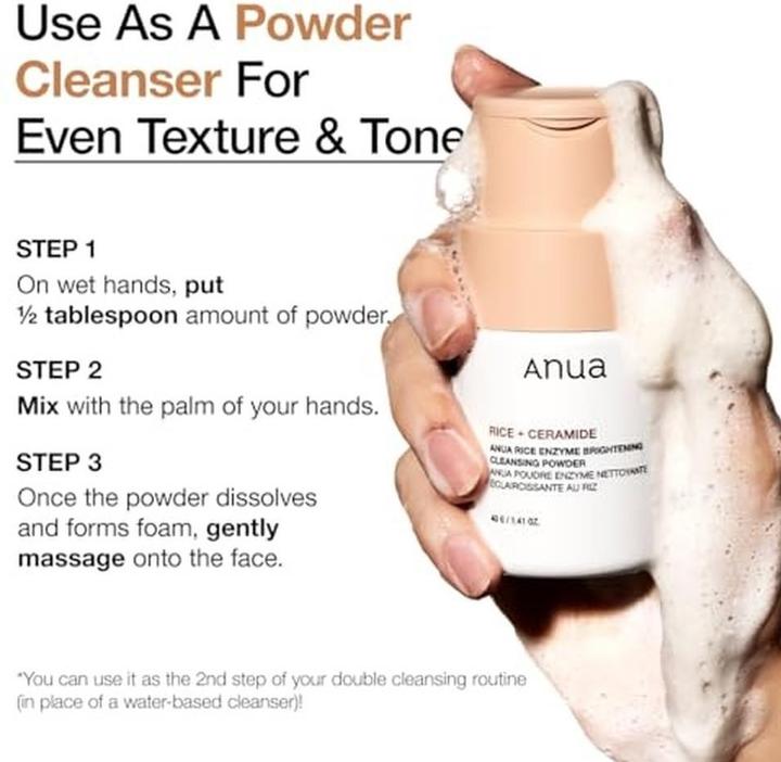 Image du produit Anua Rice Enzyme Brightening Cleansing Powder (Exfoliant nettoyant)
