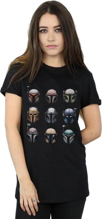 Immagine prodotto Star Wars The Mandalorian Helmet Display Maglietta Ampia Donna (XXL)