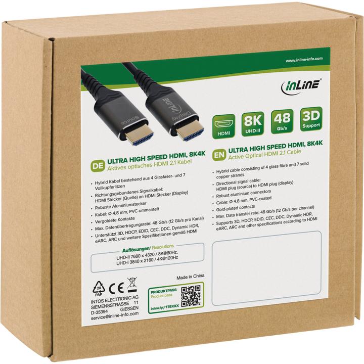 Produktbild InLine HDMI AOC Kabel (30 m, HDMI, 2.1)
