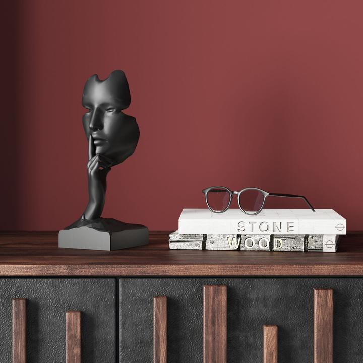 Actual product image Kare Design Deco Object Quiet Face black 31