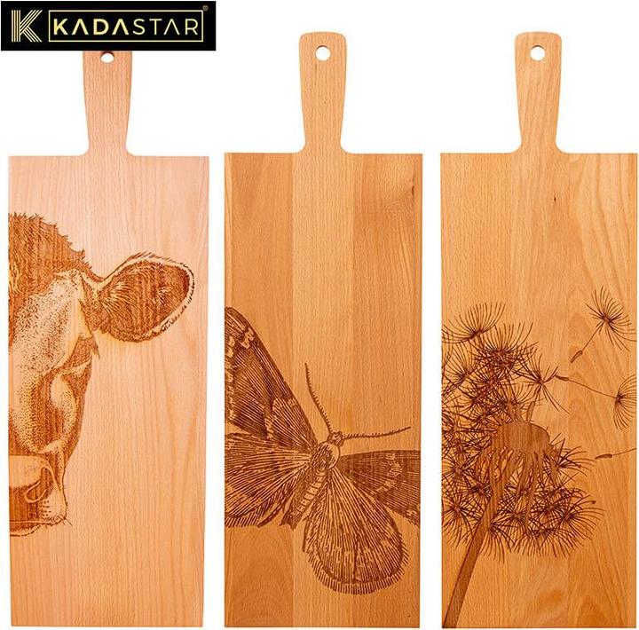 Produktbild Kadastar Holz-Servierbrett "Kuh Zoom" lang
