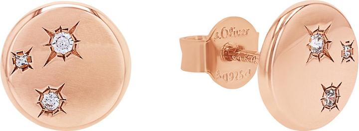 Actual product image S.Oliver Ear jewellery for ladies, 925 sterling silver, cubic zirconia synth. (Silver 925)