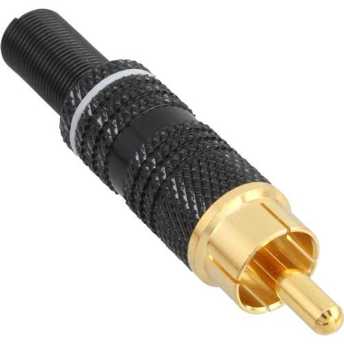 Thumbnail - InLine Cinchstecker Lötversion, Audio Stecker, Schwarz