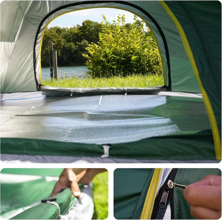 Actual product image Hermex Camping tent for 3-4 people Quick-Up tent Automatic tent Festival tent (Inflatable tent, 3.40 kg, 4 persons)