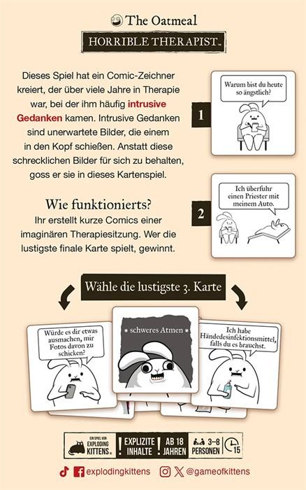 Actual product image Exploding Kittens Horrible Therapist (German, 3 - 8 Players)