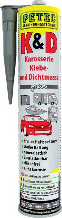 Produktbild Petec Karosserie Klebemasse/ Dichtmasse, grau, 310 ml (300 g, 310 ml)