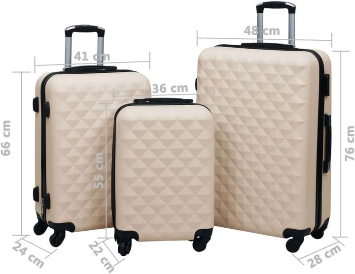 Actual product image VidaXL Trolley Set, Gold
