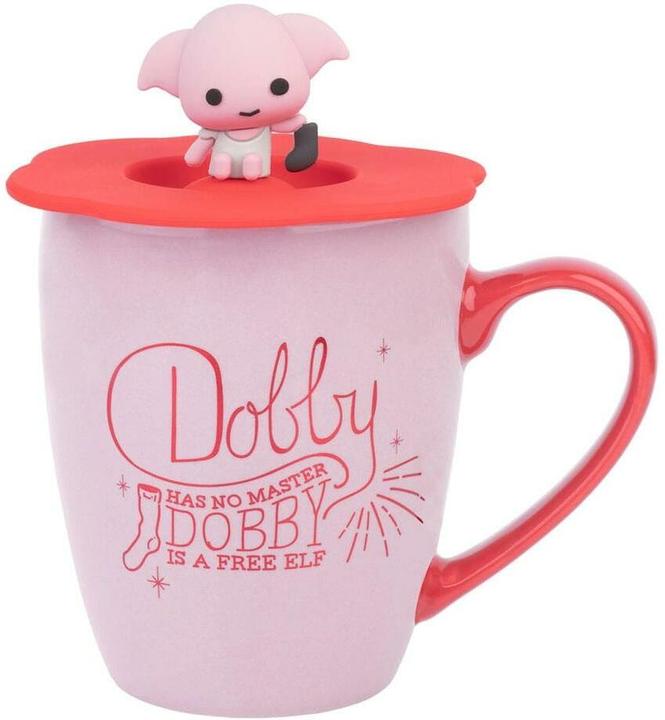 Grupo Erik HARRY POTTER - Dobby - Mug 350ml Couvercle Silicone avec Figurine 3D (350 ml, 1x)